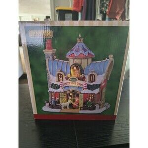 Lemax Santas Petting Zoo 15792 Lighted Building Christmas Wonderland Battery LED